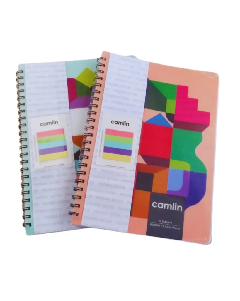 A4 PP UR DESIGN 250PGS SPIRAL BOOK - Five subject