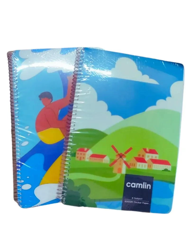 A4 PP SL DESIGN 300PGS SPIRAL BOOK - Six subject